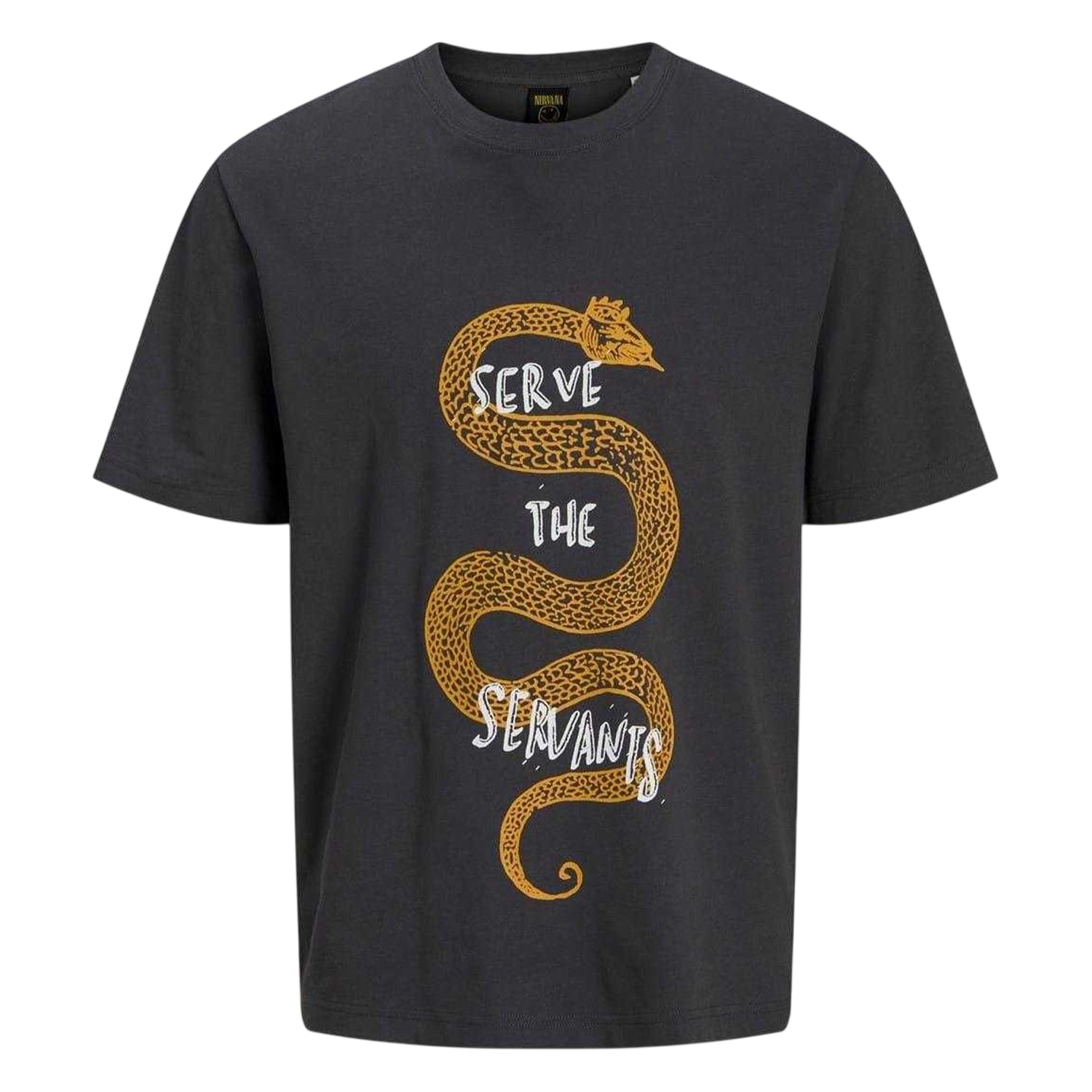 Asphalt - Front - Jack And Jones Mens Serve The Servants Nirvana T-Shirt