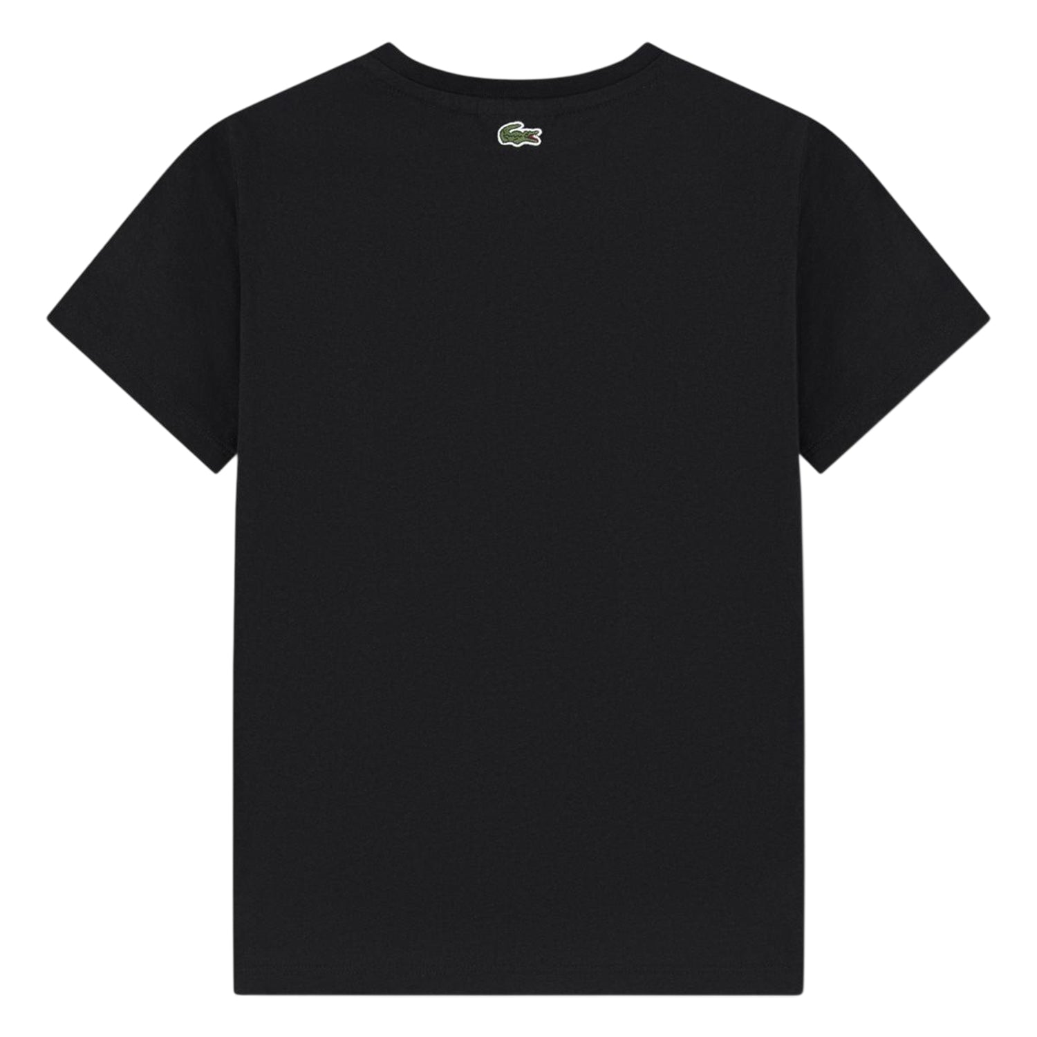Black - Back - Lacoste Childrens-Kids Puffy Logo Regular T-Shirt