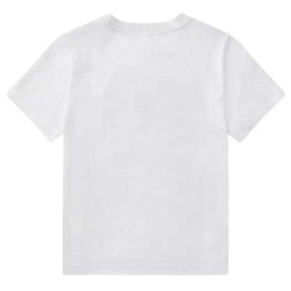 White - Back - Lacoste Childrens-Kids Puffy Logo Regular T-Shirt