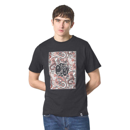 Black - Side - Pretty Green Mens Resonance Box Logo T-Shirt