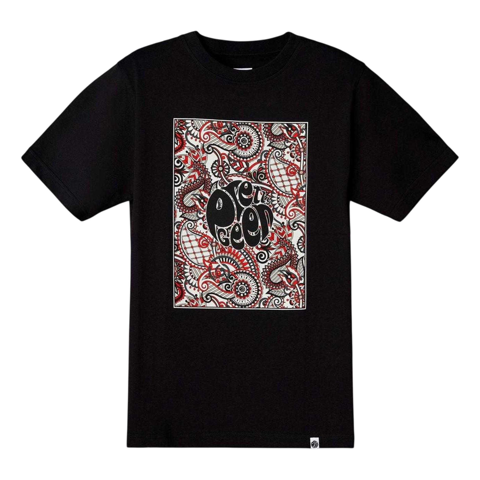 Black - Front - Pretty Green Mens Resonance Box Logo T-Shirt