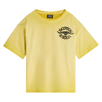 Habanero - Front - Scotch And Soda Boys Logo Oversized T-Shirt