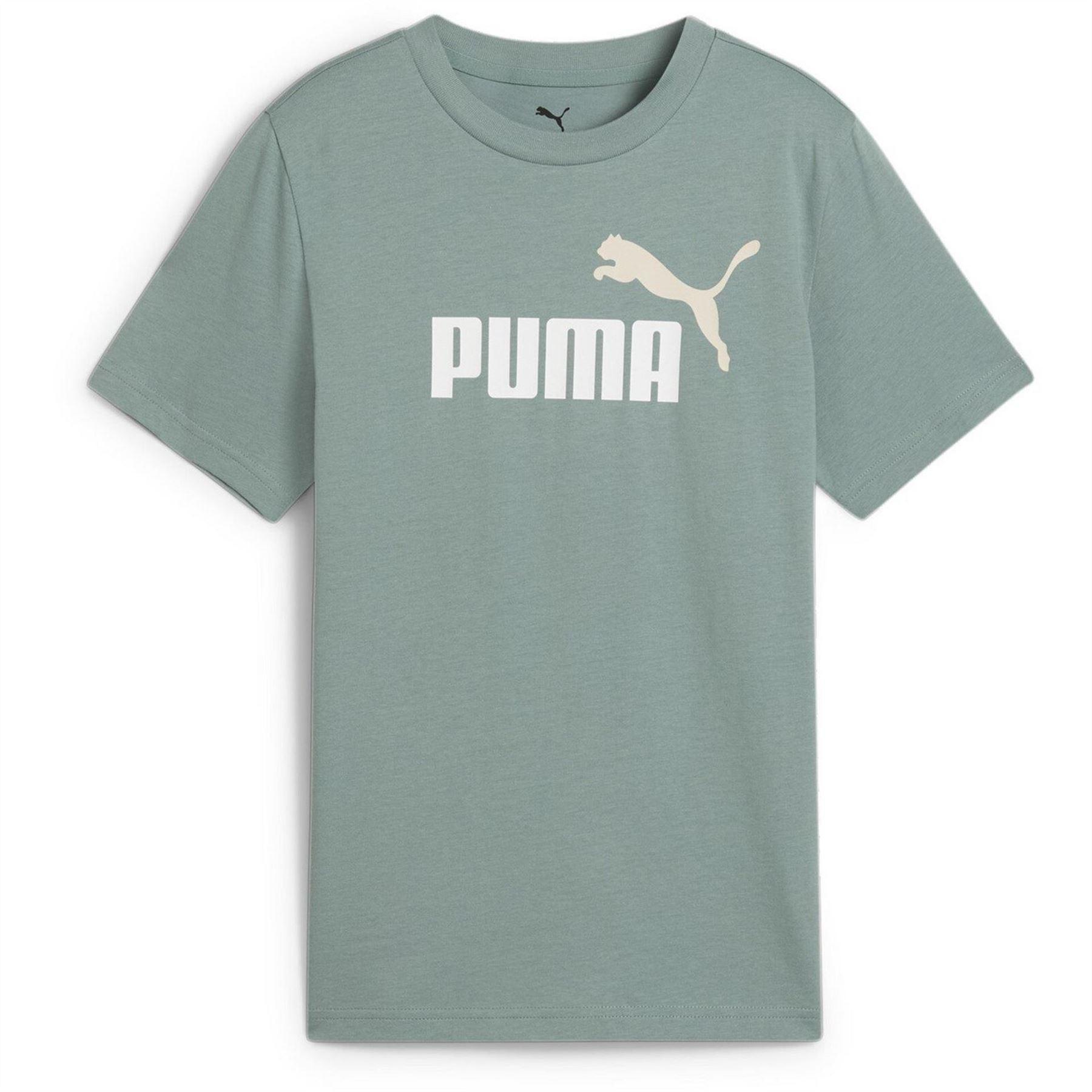 Green - Back - Puma Childrens-Kids Essentials Lab Logo T-Shirt