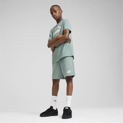 Green - Lifestyle - Puma Childrens-Kids Essentials Lab Logo T-Shirt