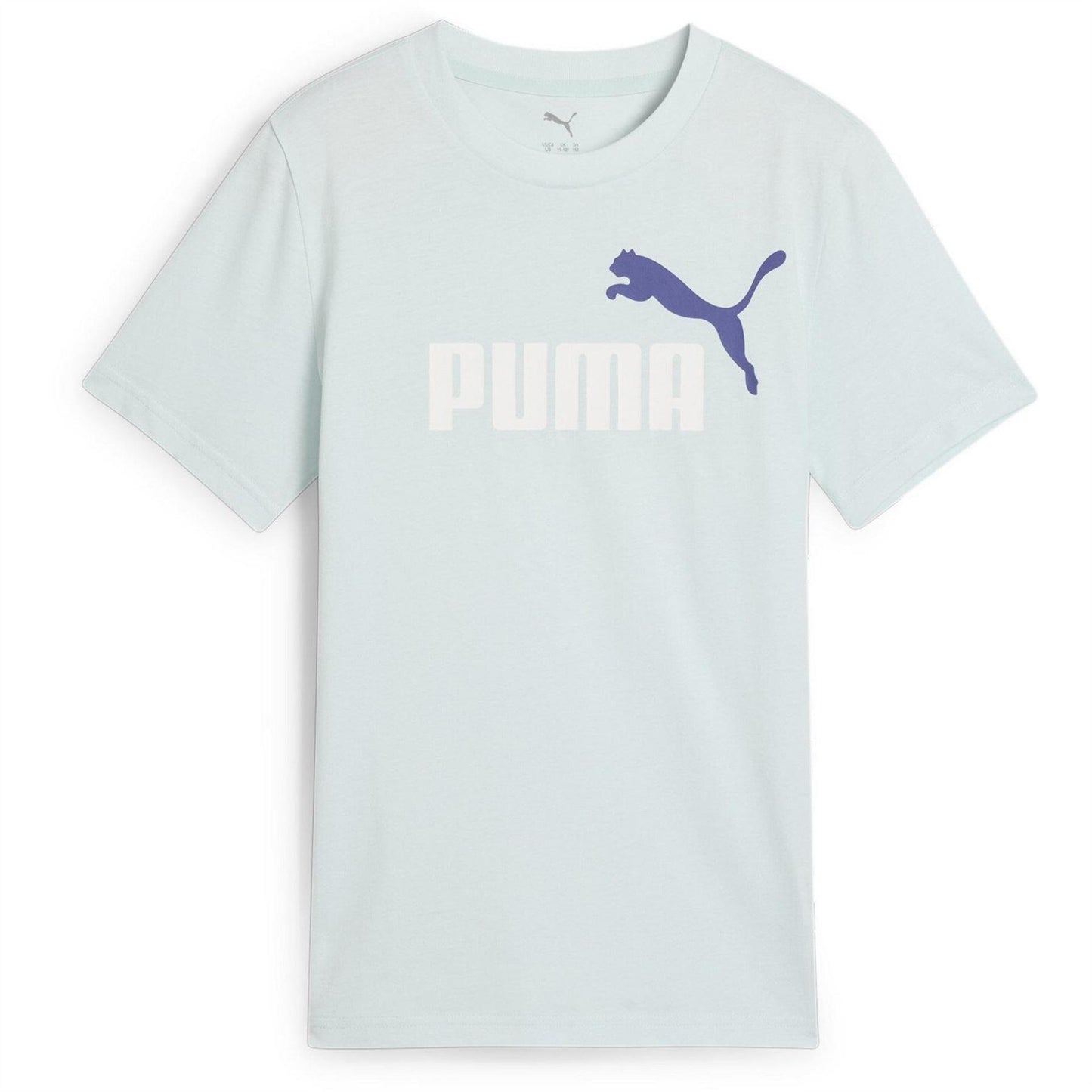 Peaceful Blue - Front - Puma Childrens-Kids Essentials Lab Logo T-Shirt