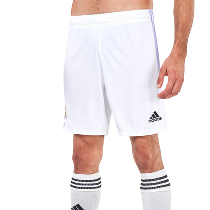 White - Front - Adidas Mens Real Madrid 2022-23 Home Shorts