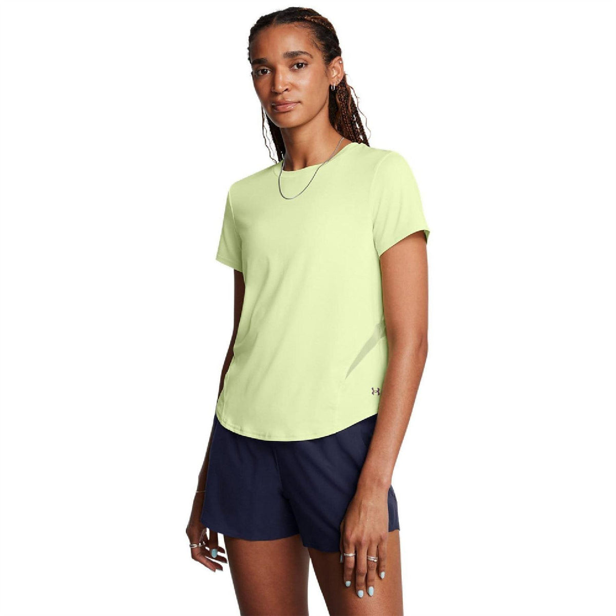 Green - Side - Under Armour Womens-Ladies Elite Loose Fit Training T-Shirt