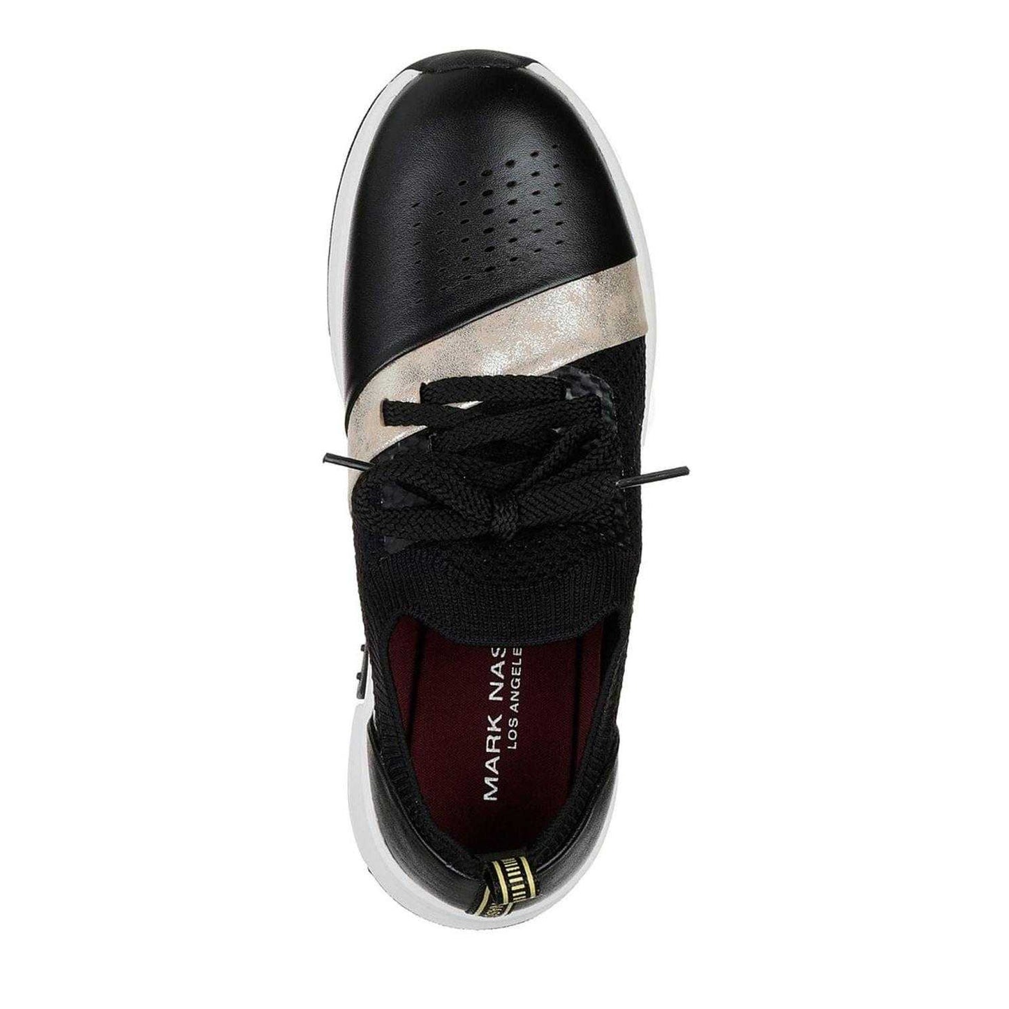 Black-Gold - Lifestyle - Skechers Womens-Ladies Modern Jogg Leather Trainers