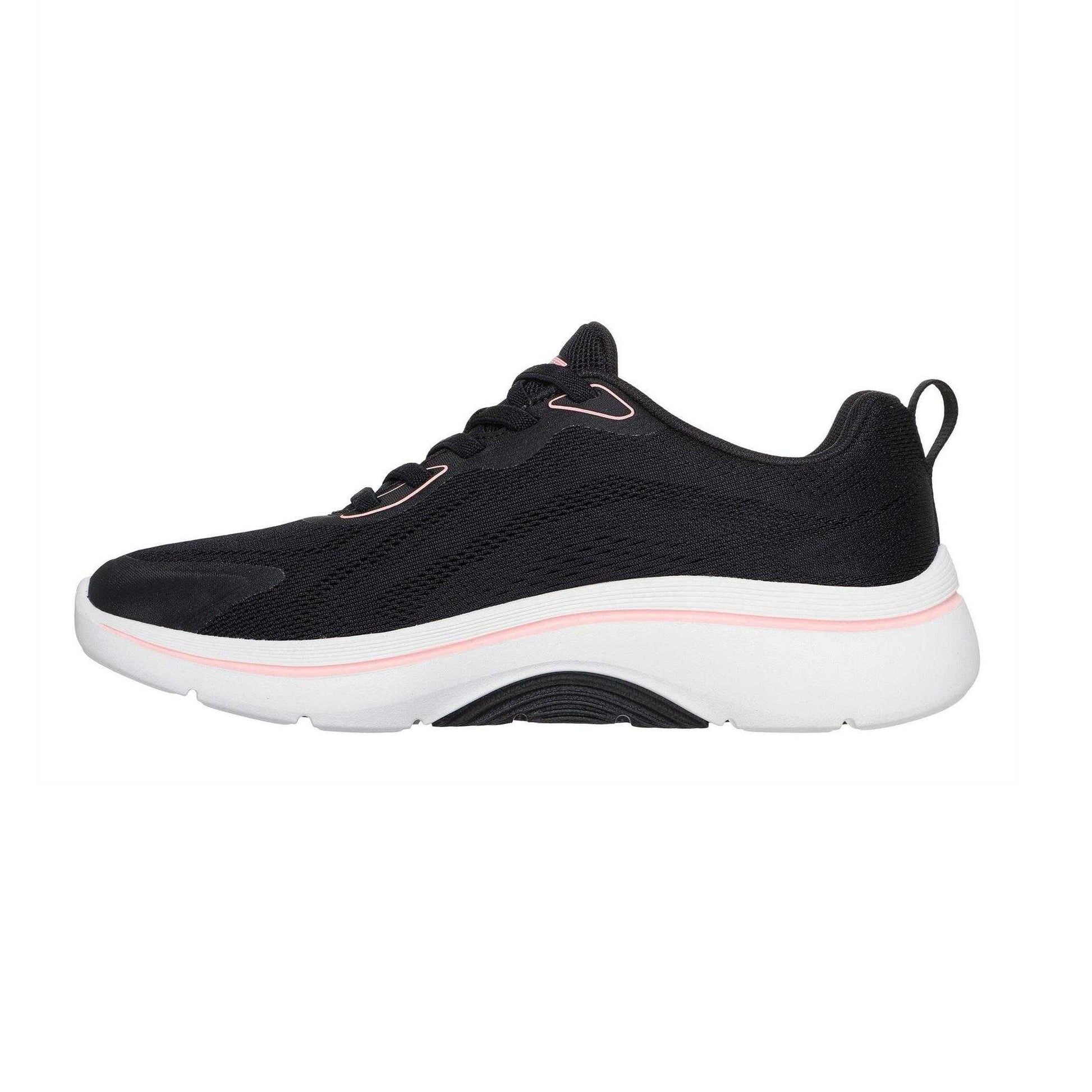 Black-Pink - Back - Skechers Womens-Ladies Go Walk Arch Fit Trainers