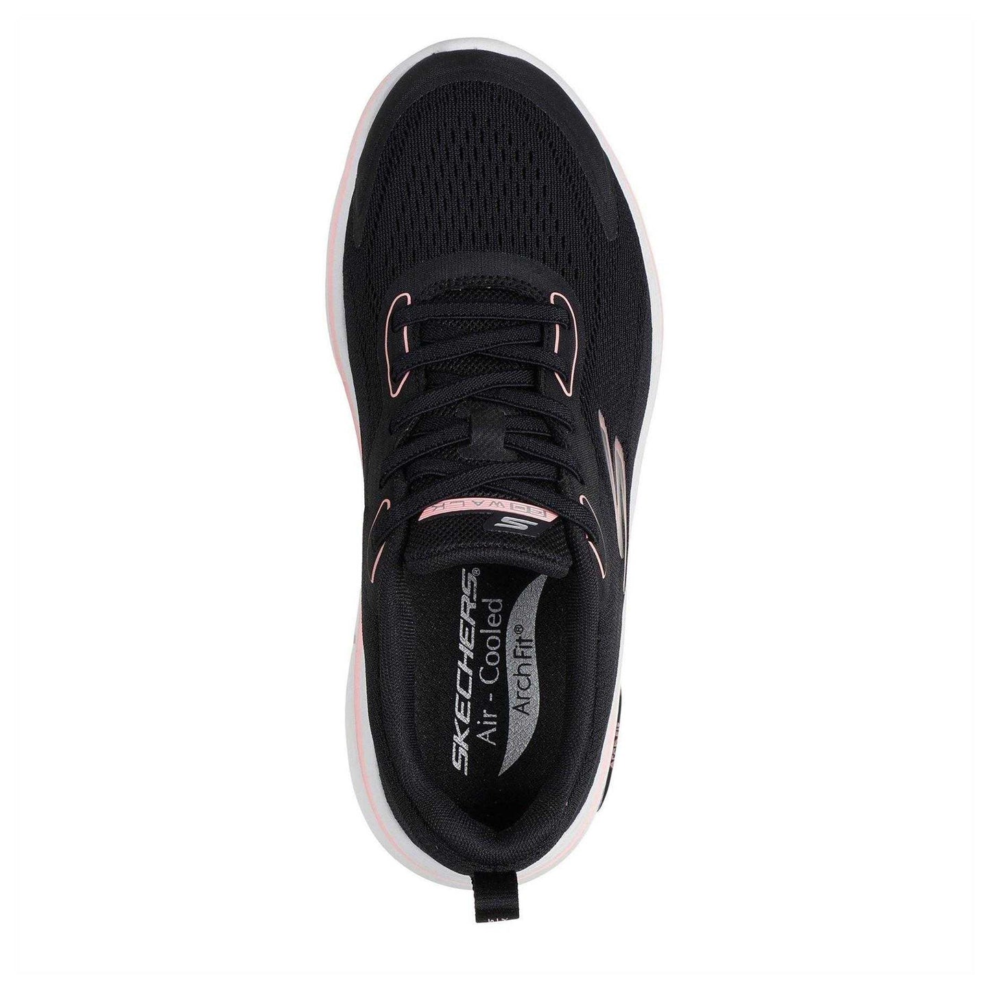 Black-Pink - Lifestyle - Skechers Womens-Ladies Go Walk Arch Fit Trainers