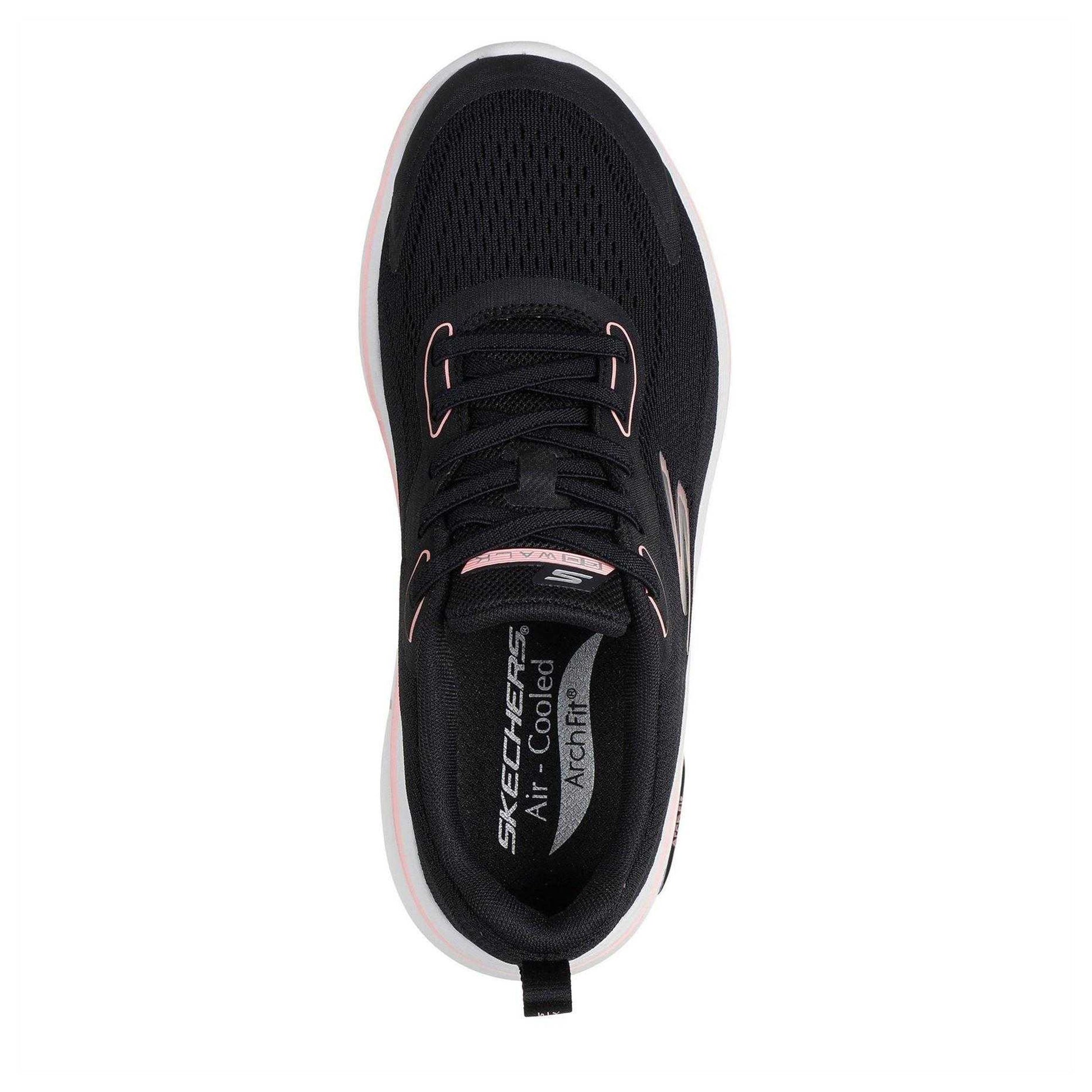 Black-Pink - Lifestyle - Skechers Womens-Ladies Go Walk Arch Fit Trainers