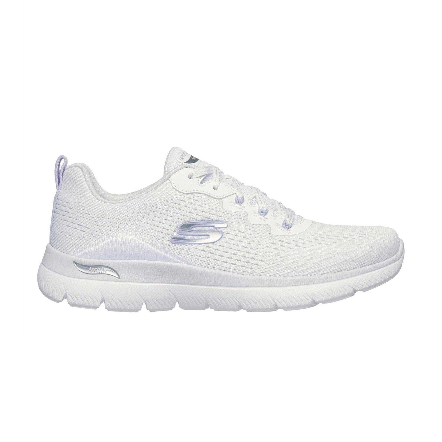 White-Lavender - Side - Skechers Womens-Ladies Summit Arch Fit Trainers