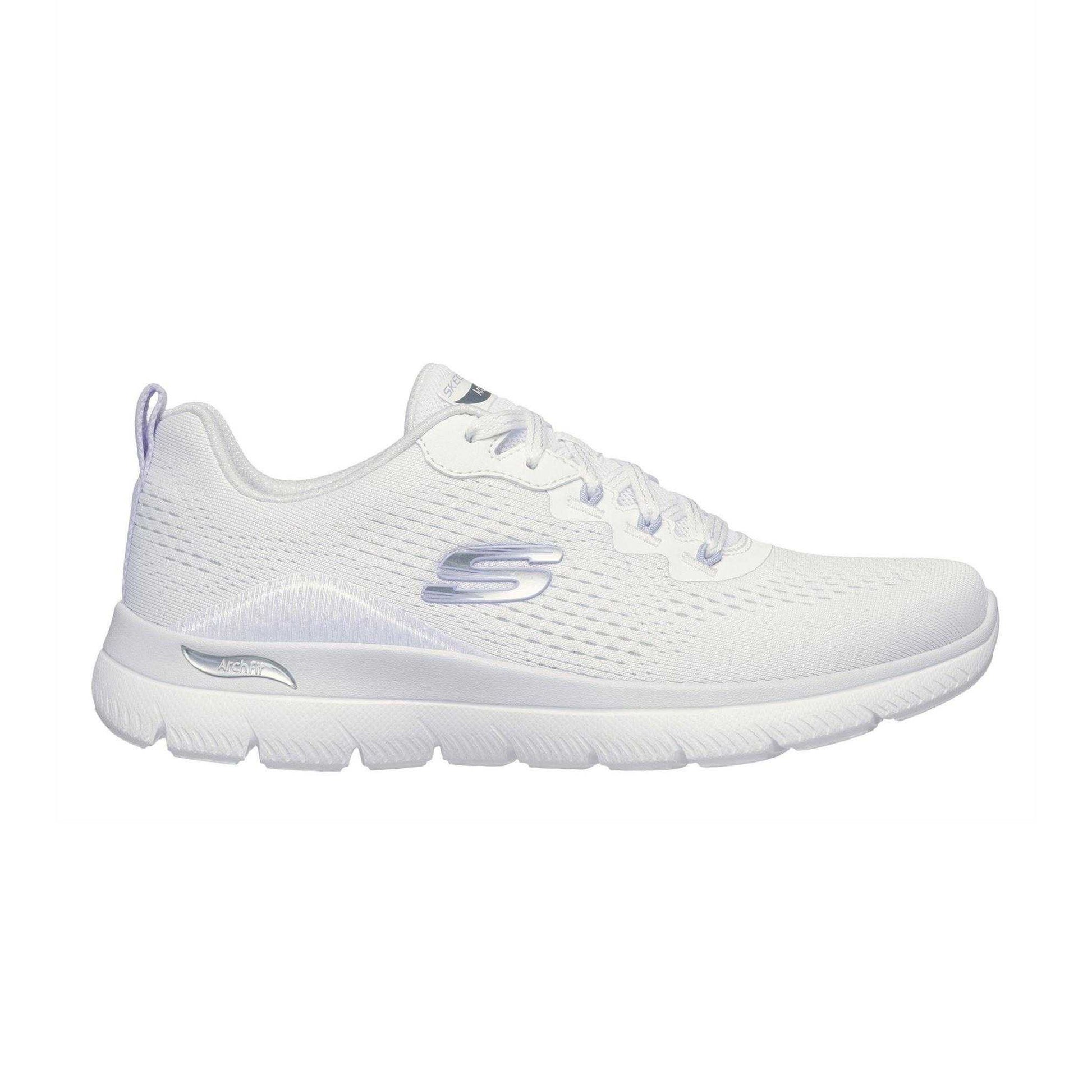 White-Lavender - Side - Skechers Womens-Ladies Summit Arch Fit Trainers