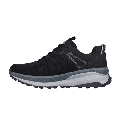 Black-Charcoal - Back - Skechers Womens-Ladies Overlay Trainers