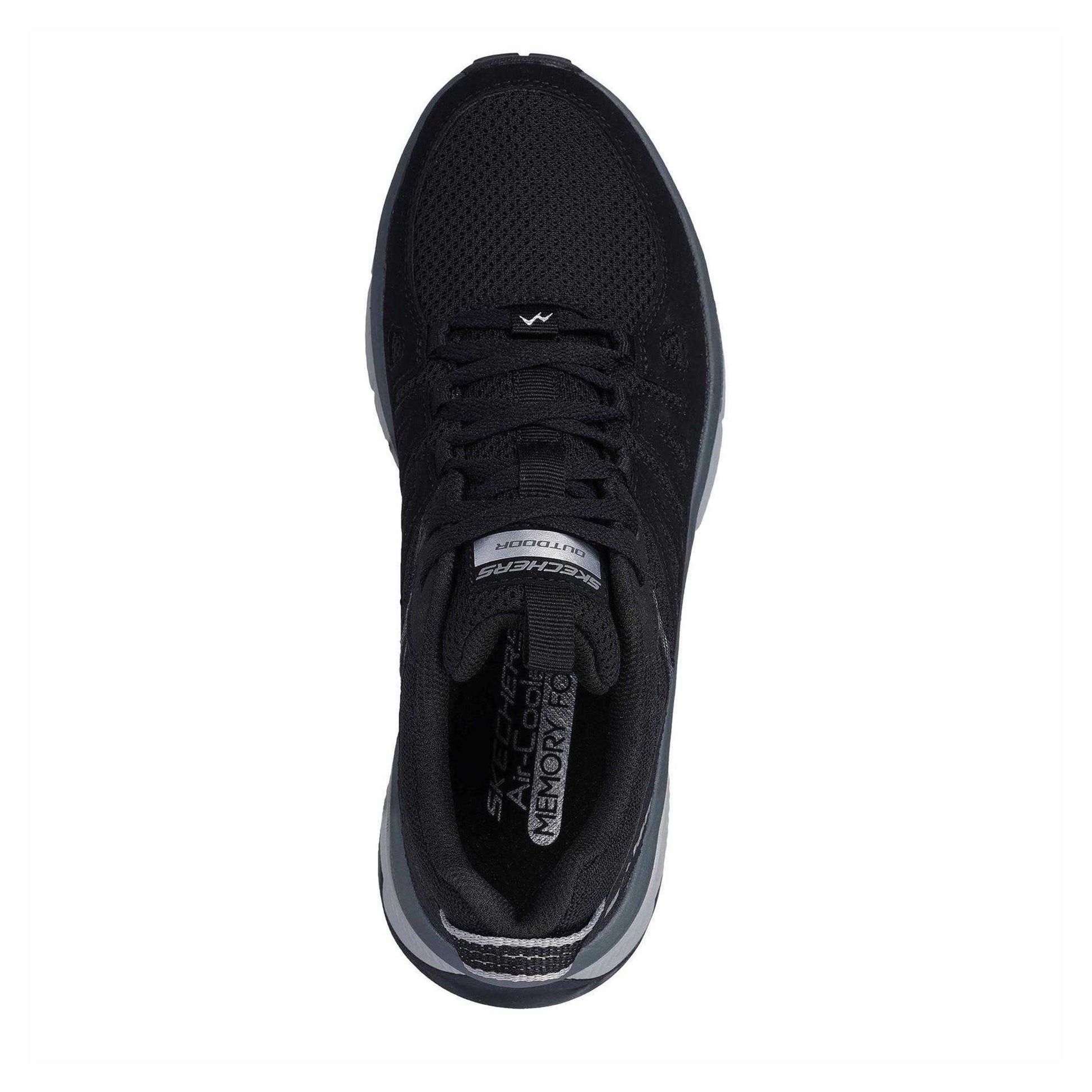 Black-Charcoal - Lifestyle - Skechers Womens-Ladies Overlay Trainers