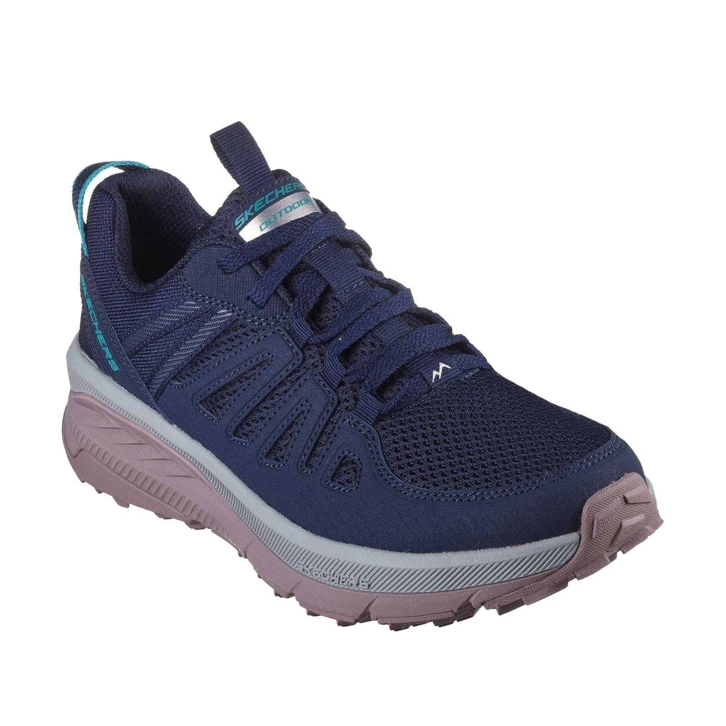 Navy - Front - Skechers Womens-Ladies Overlay Trainers