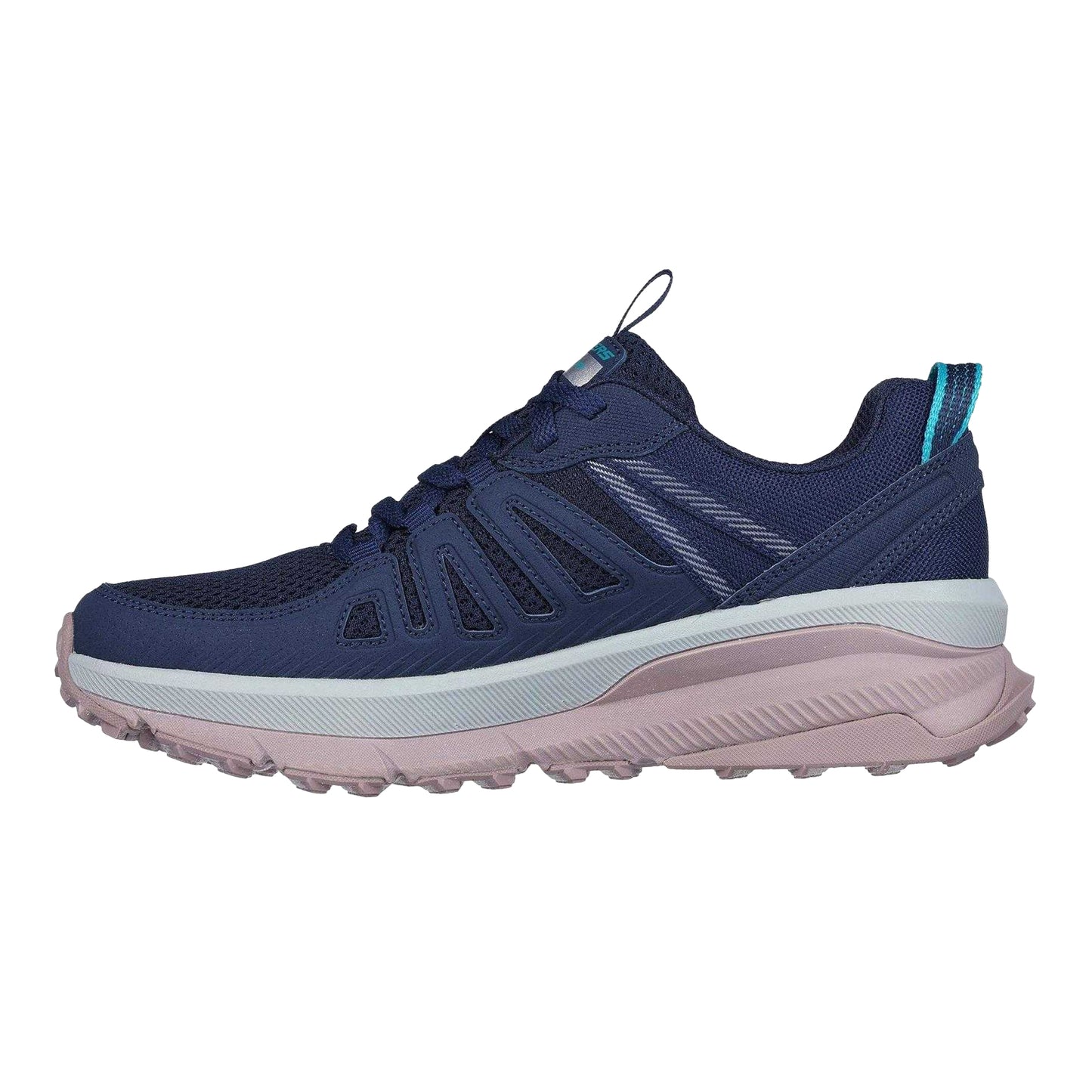 Navy - Back - Skechers Womens-Ladies Overlay Trainers