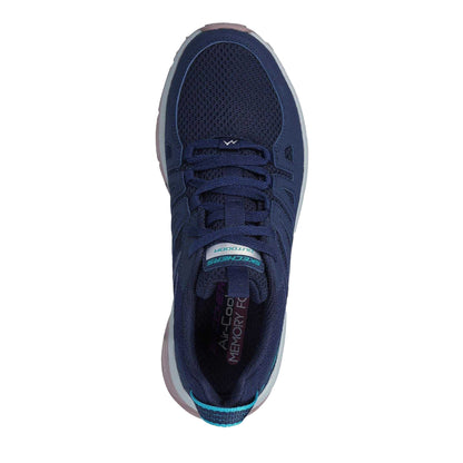 Navy - Lifestyle - Skechers Womens-Ladies Overlay Trainers