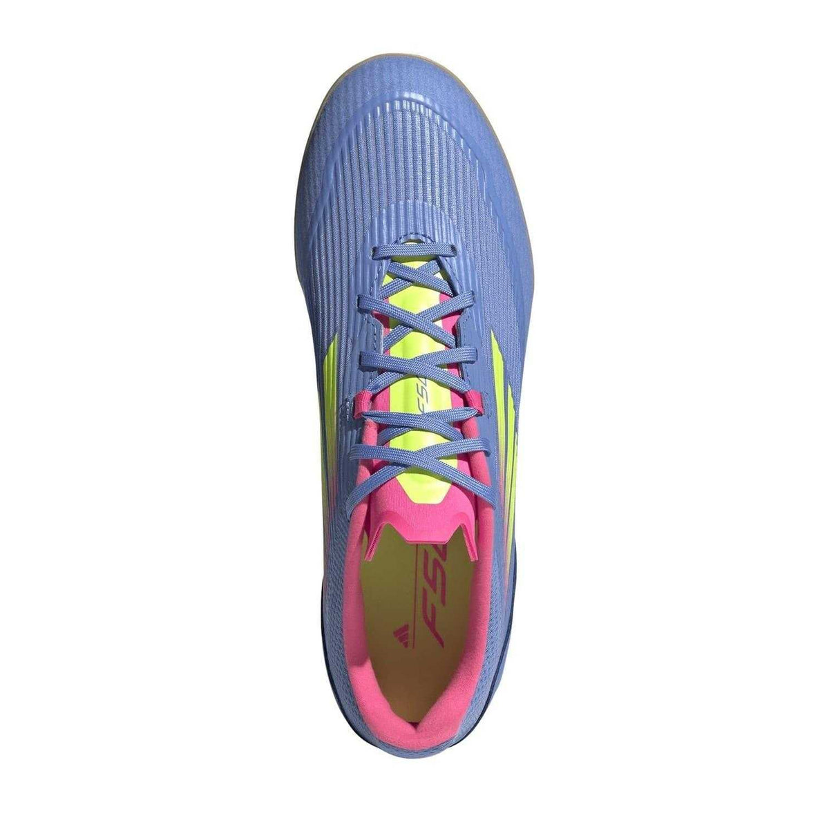 Blue-Lemon - Pack Shot - Adidas Mens F50 Indoor Football Shoes
