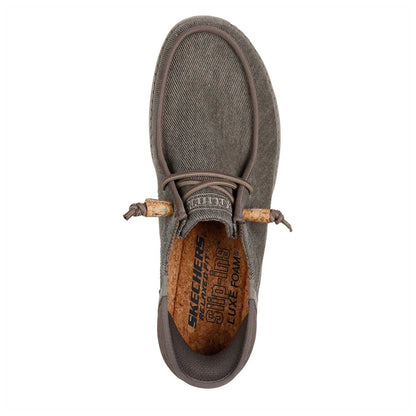 Khaki - Lifestyle - Skechers Mens Berlaine Slip-on Shoes