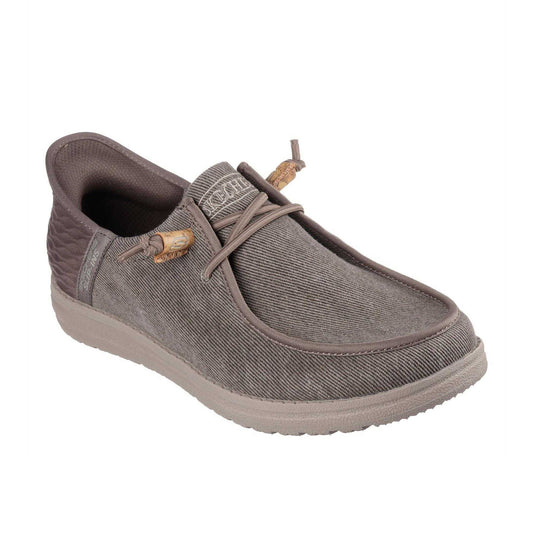 Khaki - Front - Skechers Mens Berlaine Slip-on Shoes