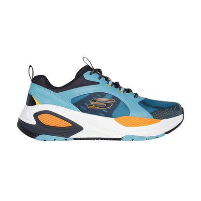 Blue-Orange - Side - Skechers Mens Mono Mesh Trainers