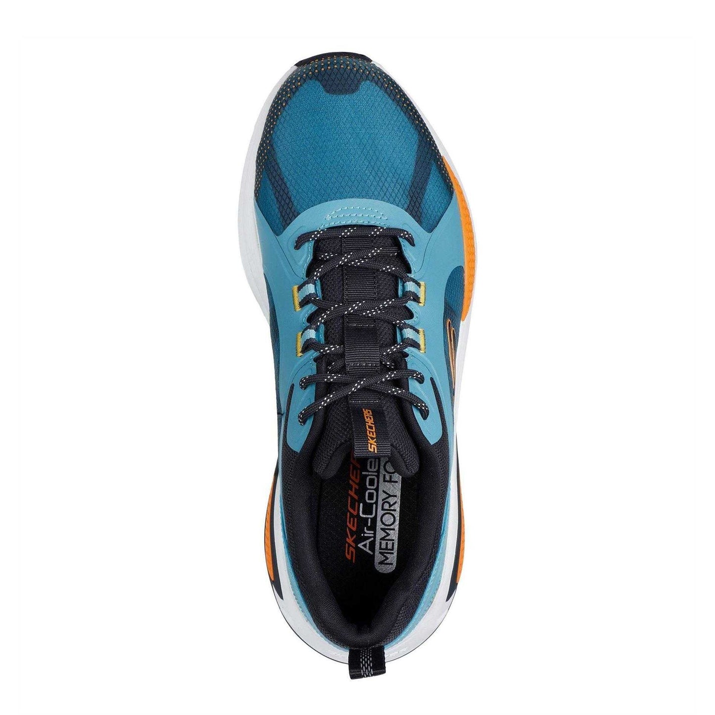 Blue-Orange - Lifestyle - Skechers Mens Mono Mesh Trainers