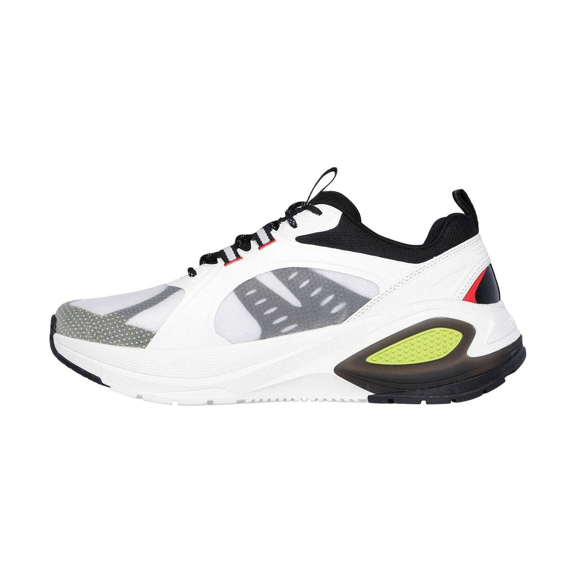 White-Green-Black - Back - Skechers Mens Mono Mesh Trainers