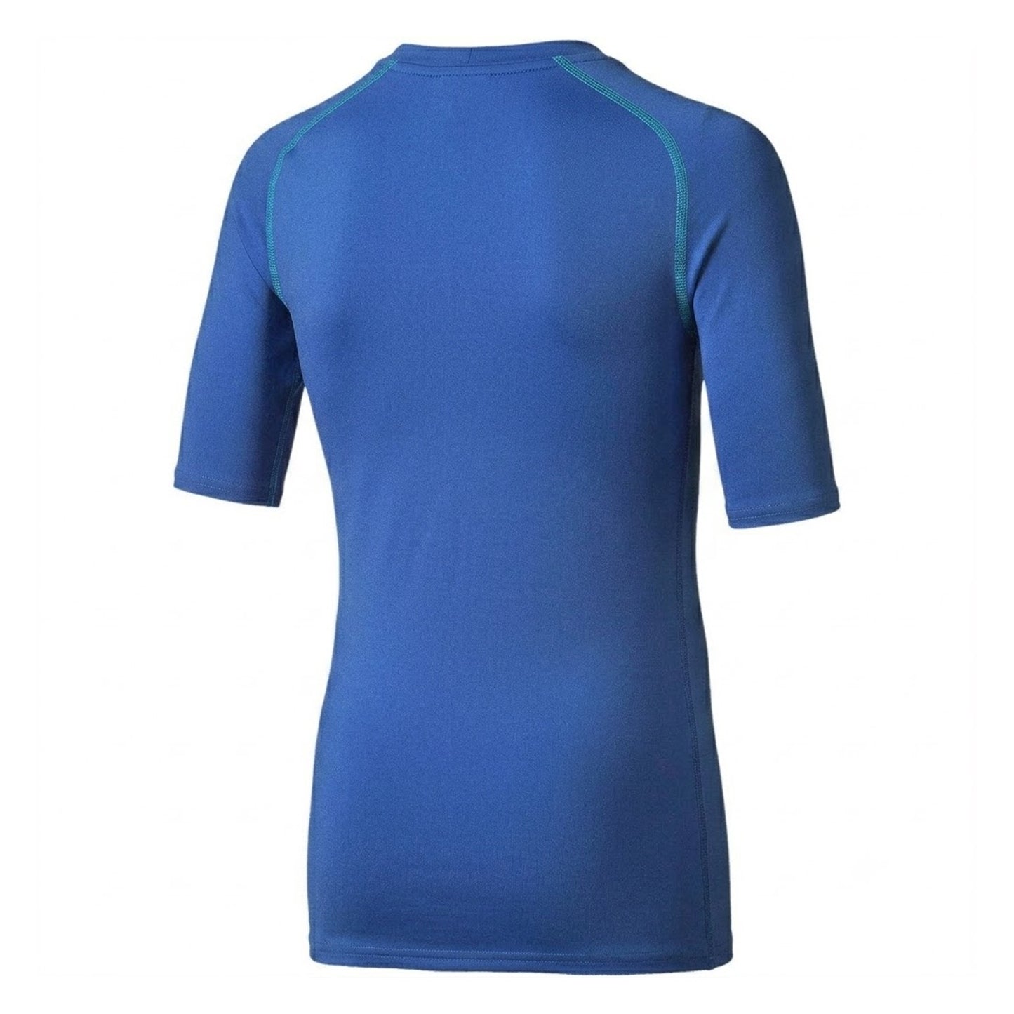 Blue - Back - Puma Girls Fitted Short-Sleeved Base Layer Top