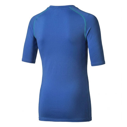 Blue - Back - Puma Girls Fitted Short-Sleeved Base Layer Top