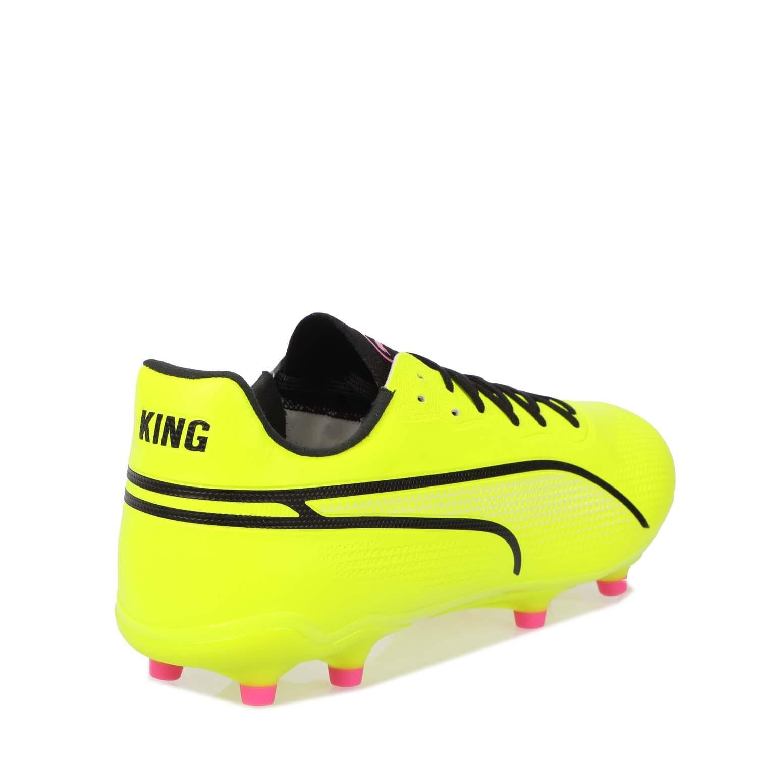 Lime - Side - Puma Mens King Pro FG-AG Football Boots