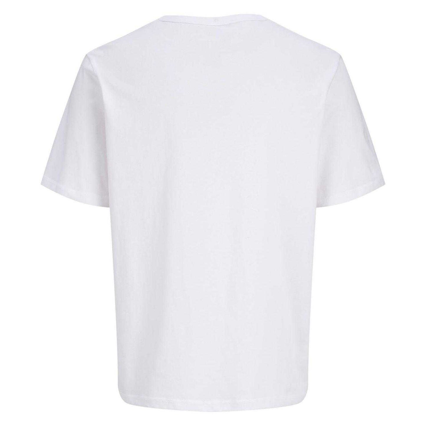Bright White - Back - Jack And Jones Mens Logo Cotton T-Shirt