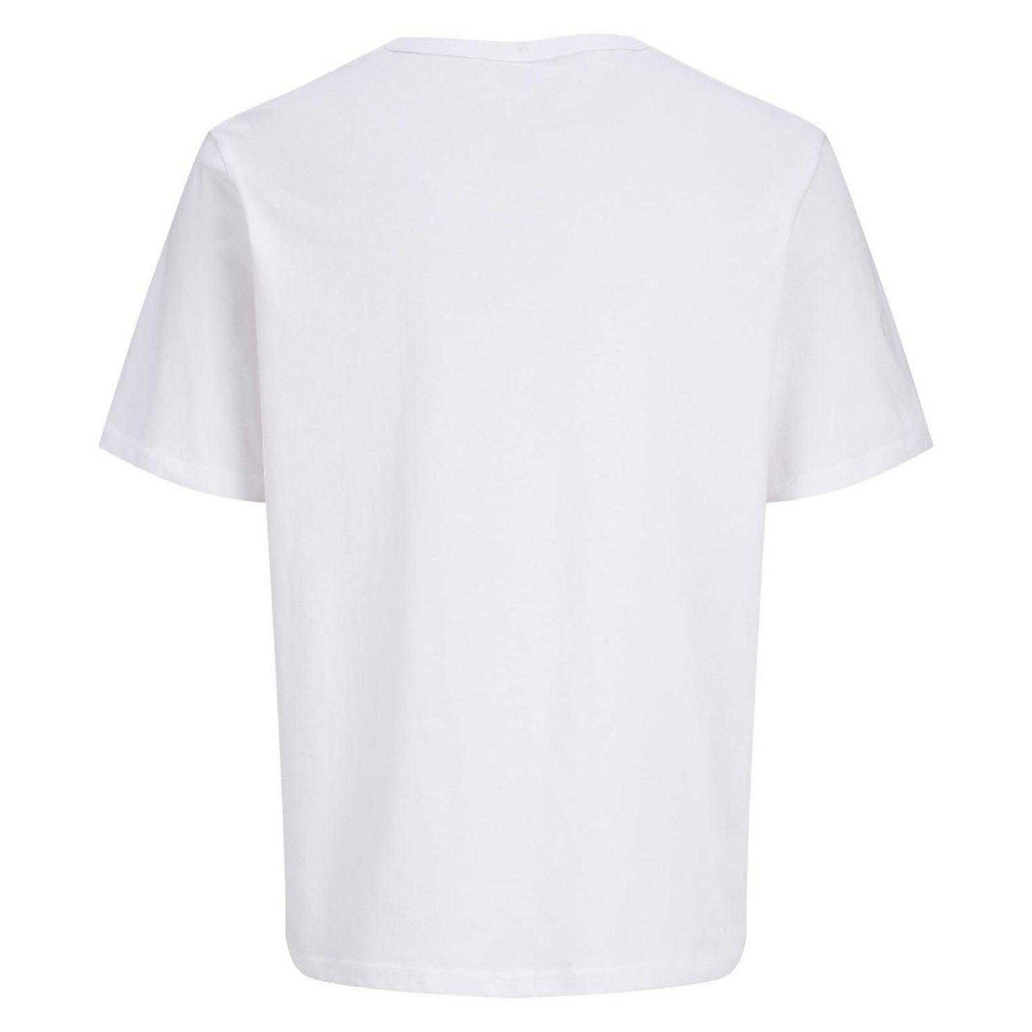 Bright White - Back - Jack And Jones Mens Logo Cotton T-Shirt