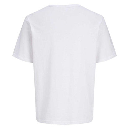 Bright White - Back - Jack And Jones Mens Logo Cotton T-Shirt