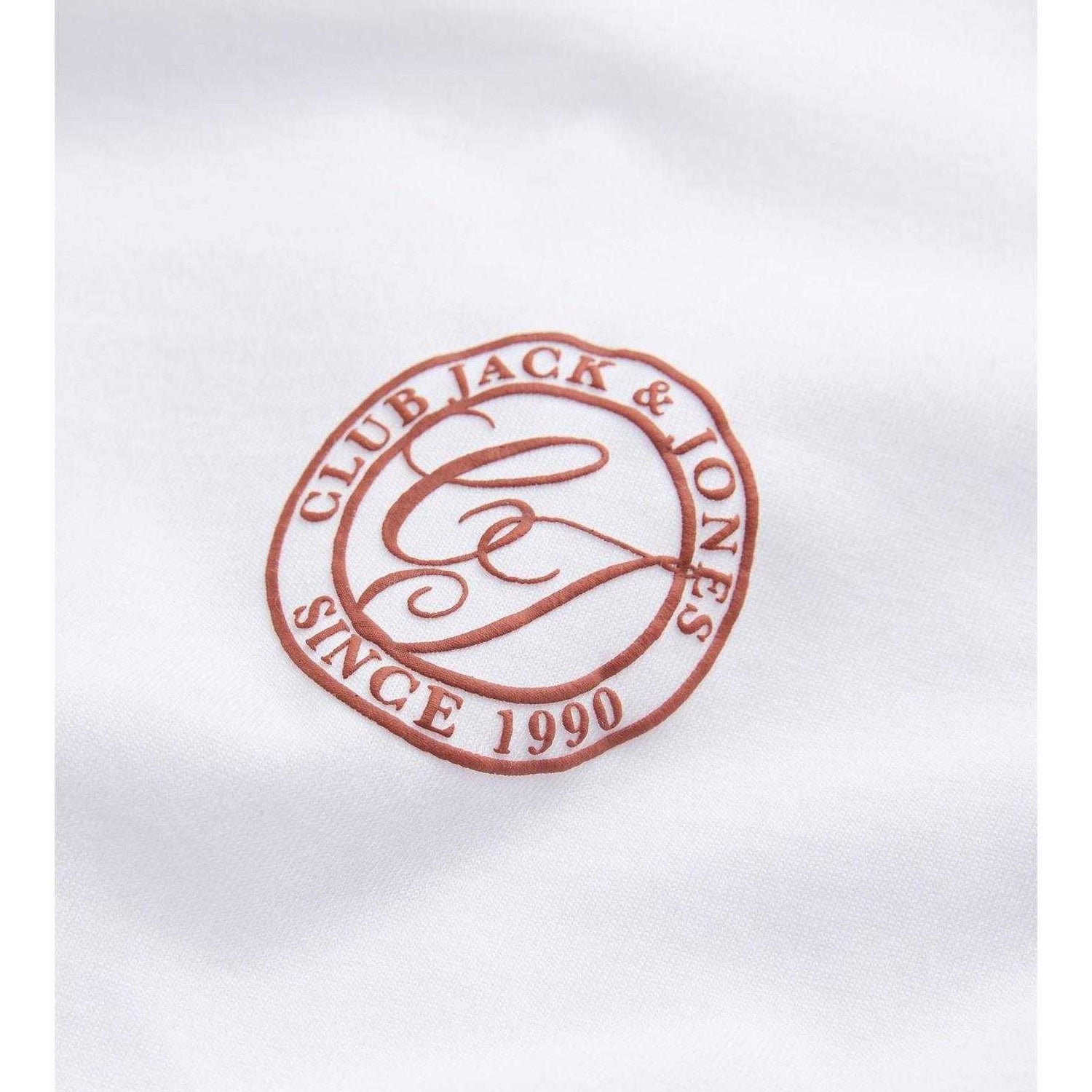 Bright White - Side - Jack And Jones Mens Logo Cotton T-Shirt
