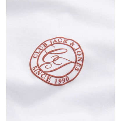 Bright White - Side - Jack And Jones Mens Logo Cotton T-Shirt