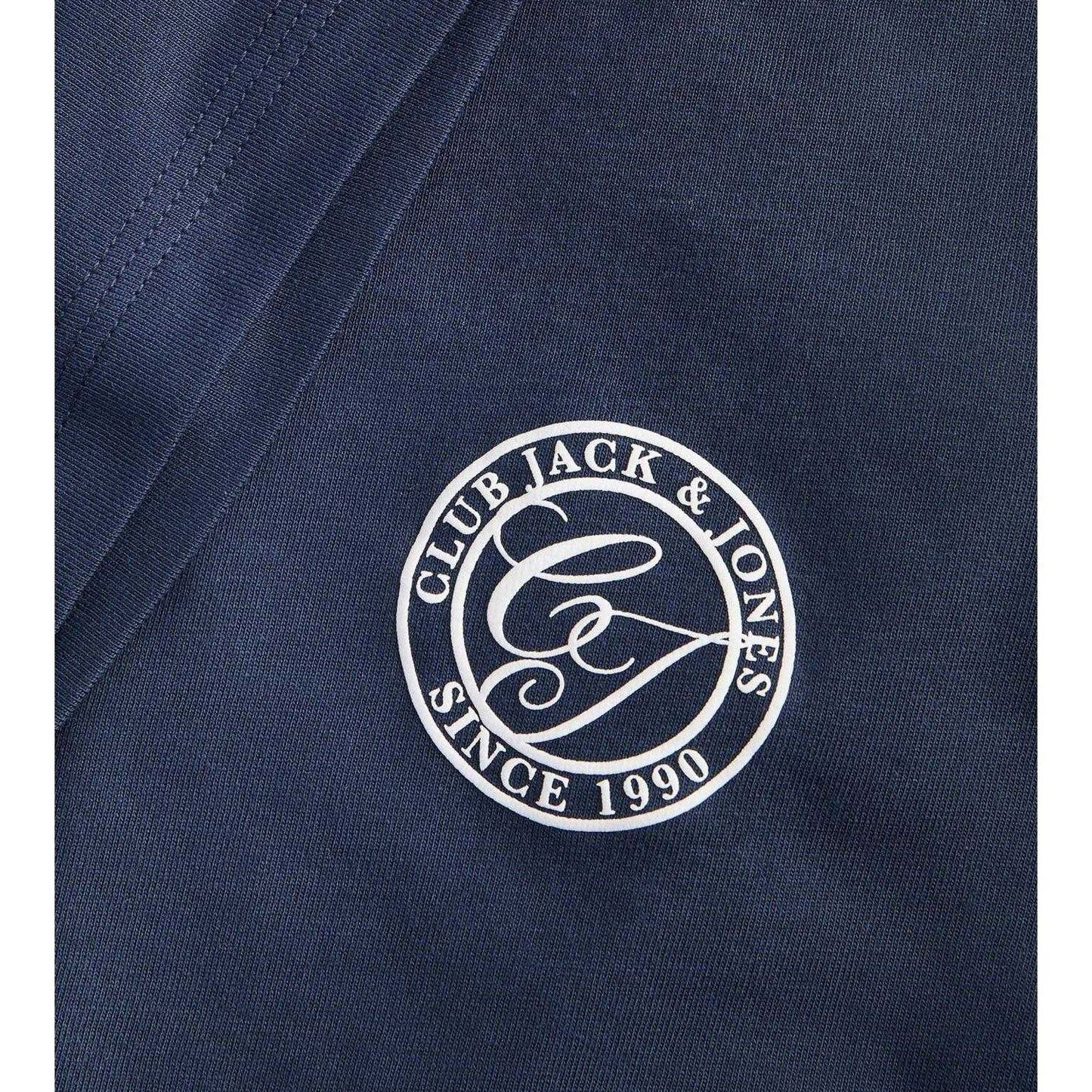 Navy Blazer - Side - Jack And Jones Mens Logo Cotton T-Shirt