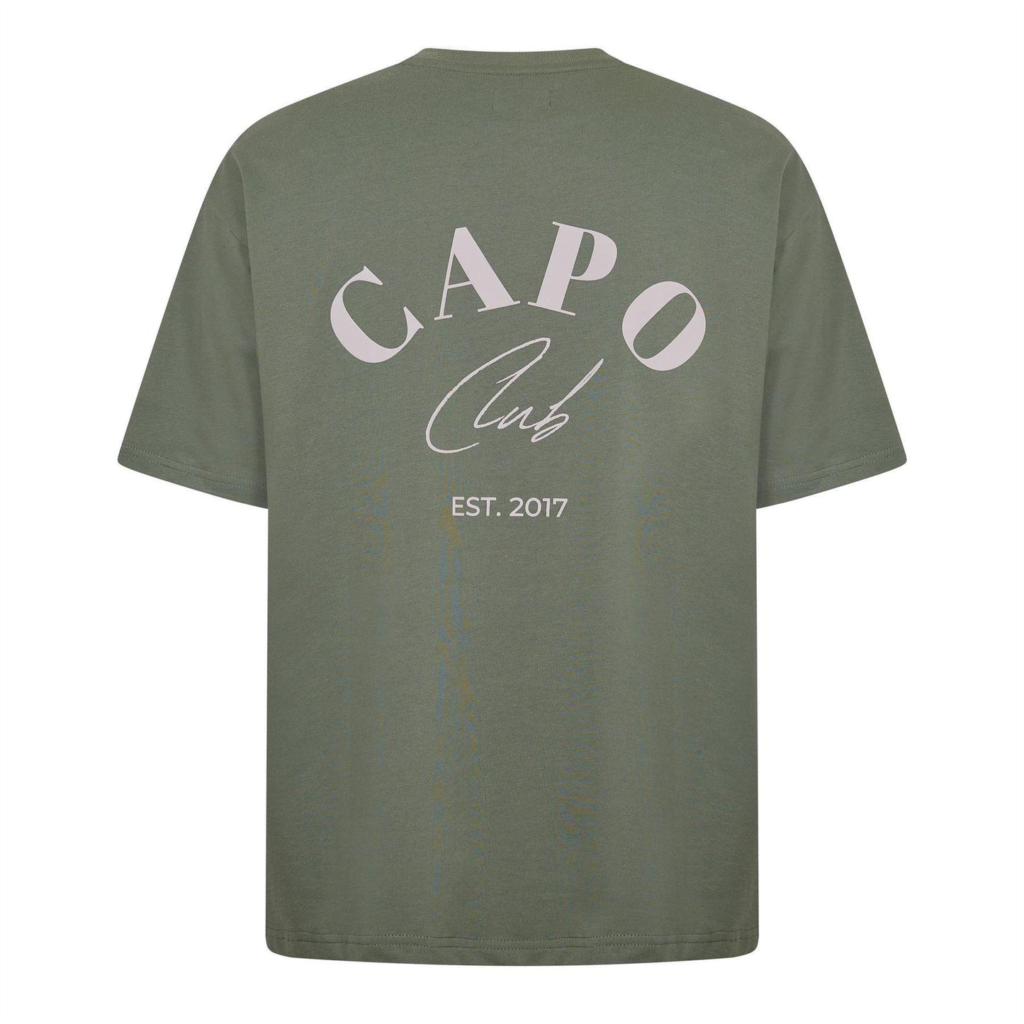 Olive - Back - Capo Mens Beach Club Relaxed Fit T-Shirt