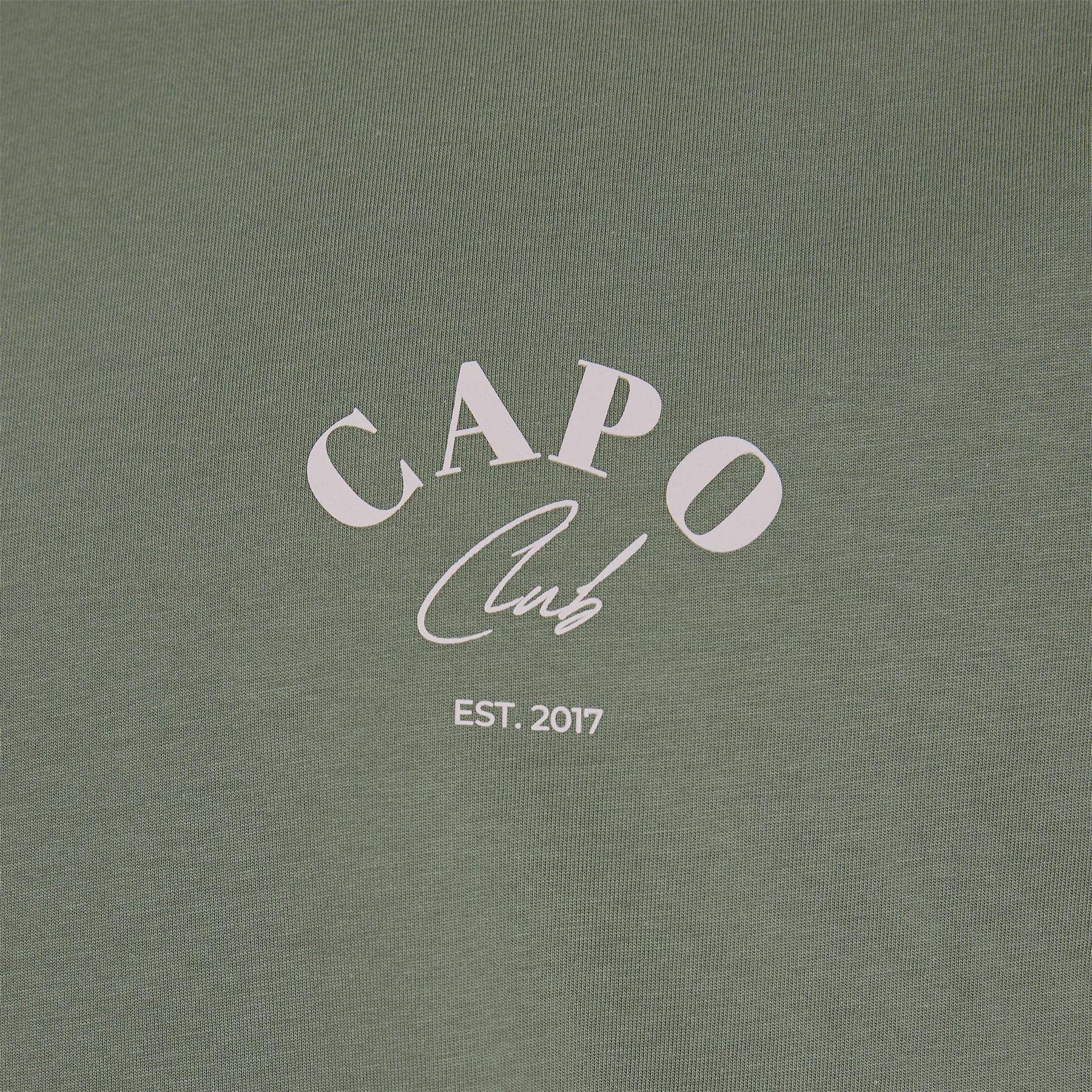 Olive - Side - Capo Mens Beach Club Relaxed Fit T-Shirt