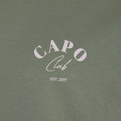 Olive - Side - Capo Mens Beach Club Relaxed Fit T-Shirt