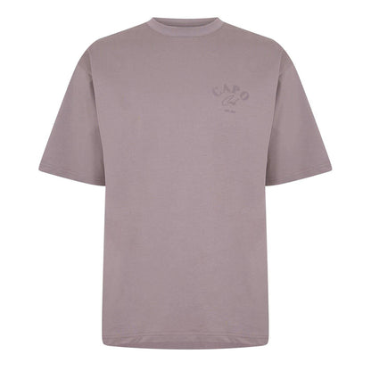 Mushroom - Front - Capo Mens Beach Club Relaxed Fit T-Shirt