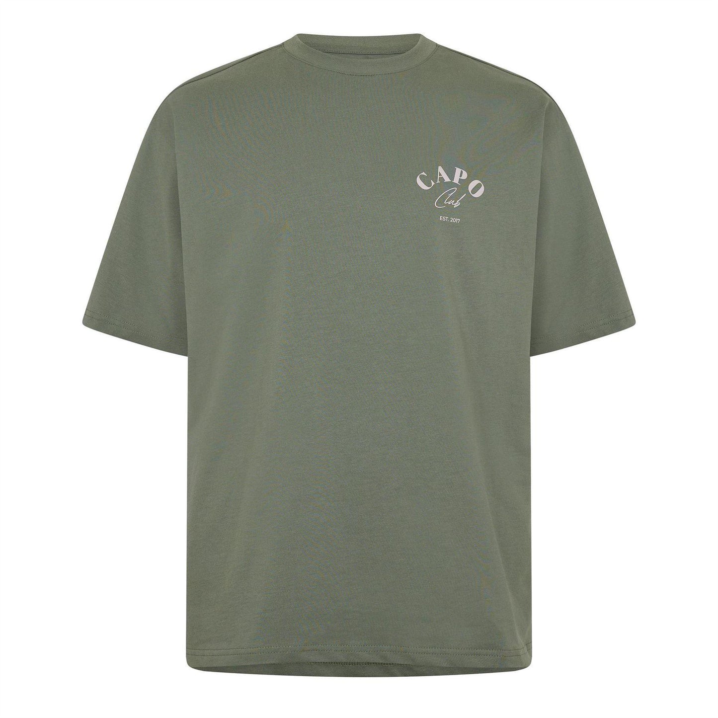 Olive - Front - Capo Mens Beach Club Relaxed Fit T-Shirt