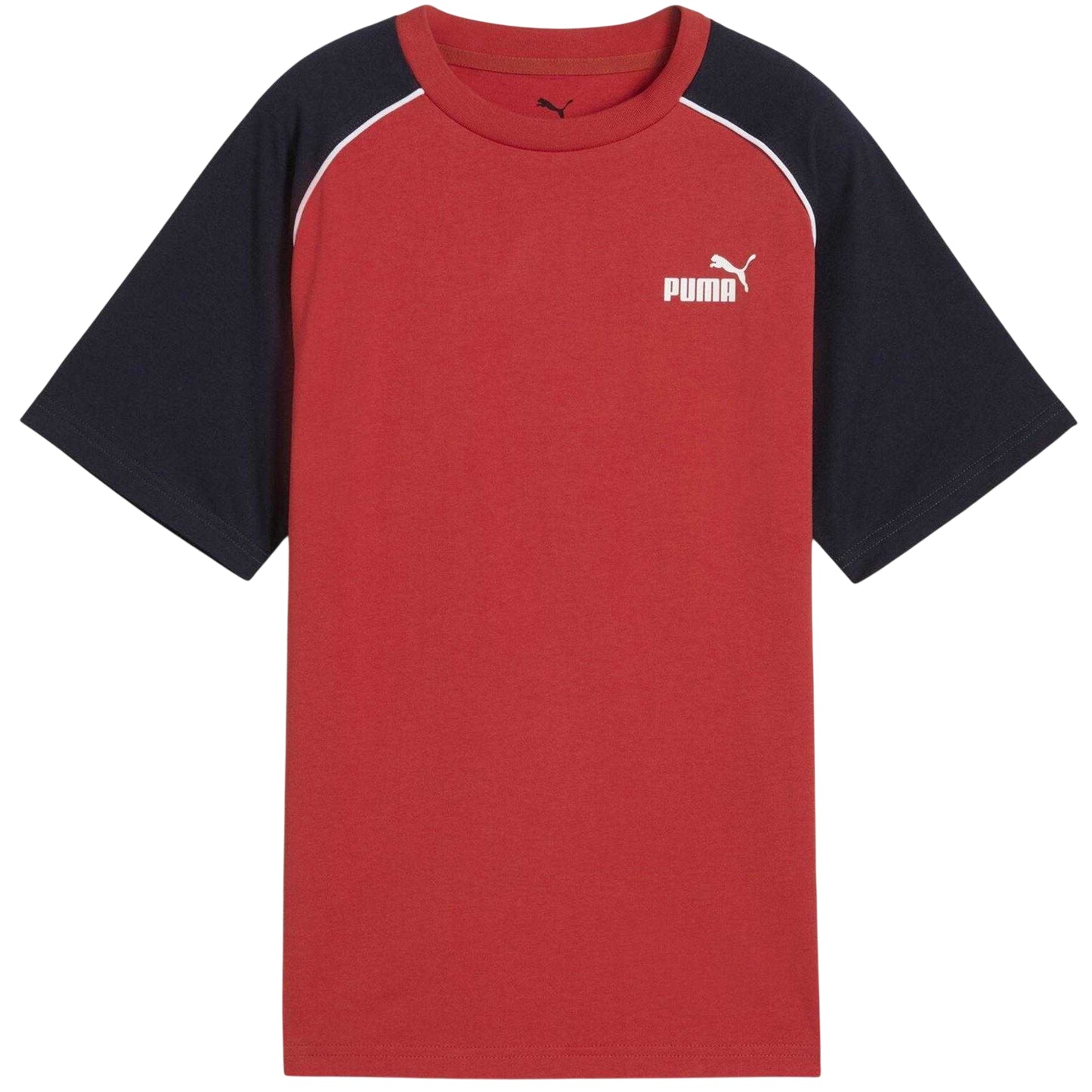 Red - Front - Puma Childrens-Kids Colour Block T-Shirt