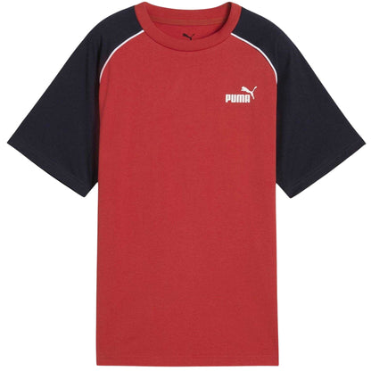 Red - Front - Puma Childrens-Kids Colour Block T-Shirt