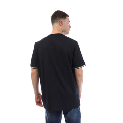 Dark Blue - Back - Boss Mens Signature Stripes Regular T-Shirt
