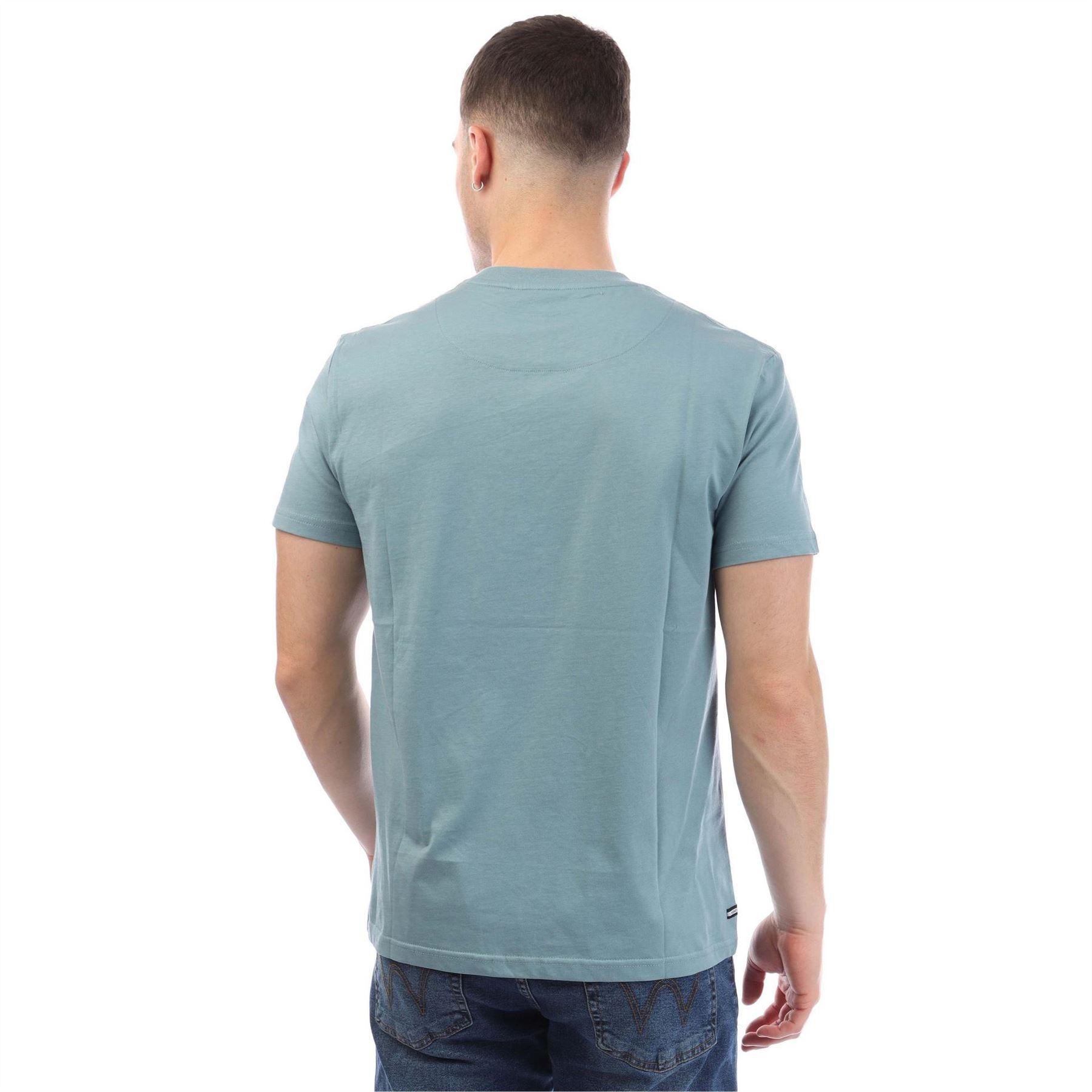 Light Blue - Back - Weekend Offender Mens McMoney Box Logo T-Shirt