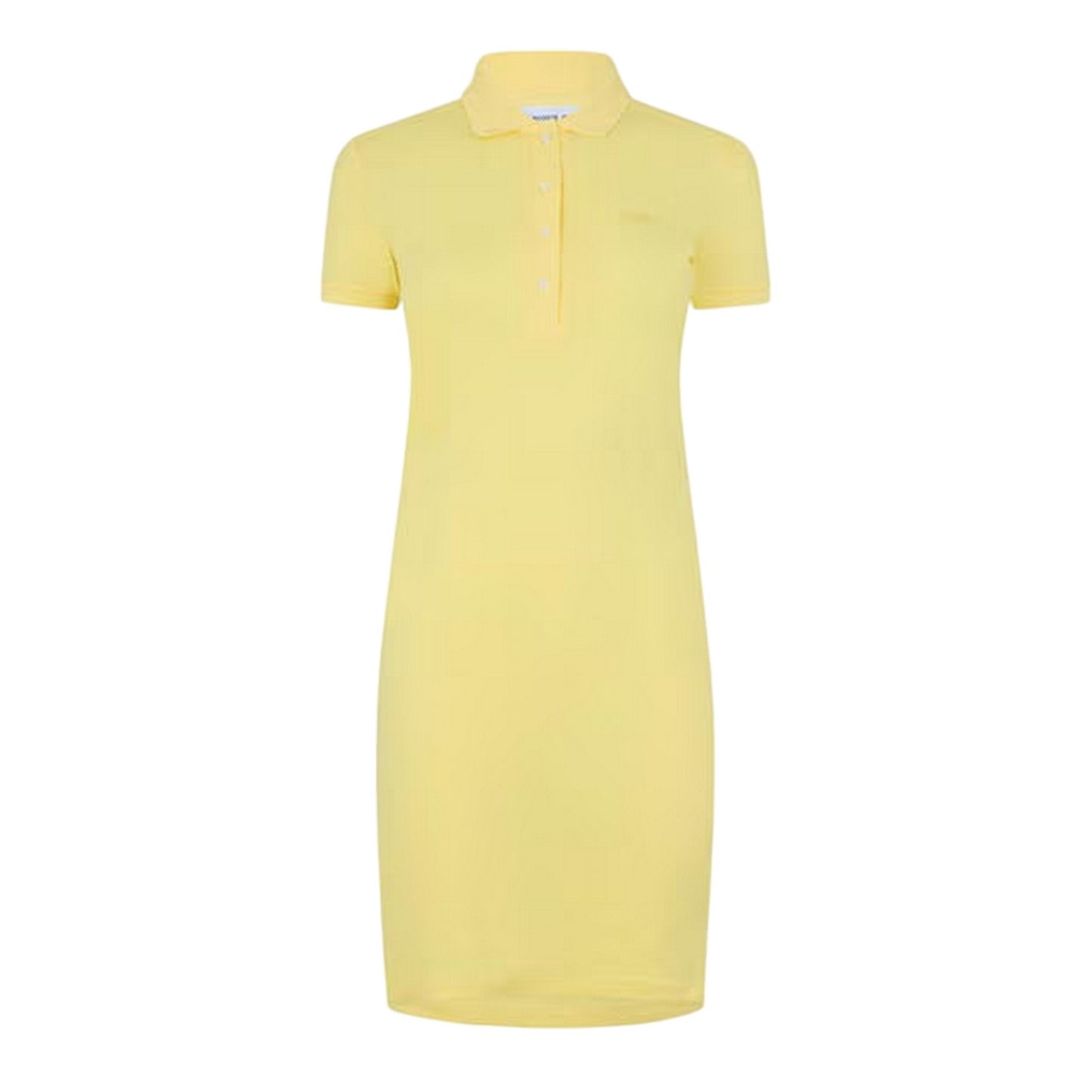 Yellow - Front - Lacoste Womens-Ladies Collared Polo Shirt Dress