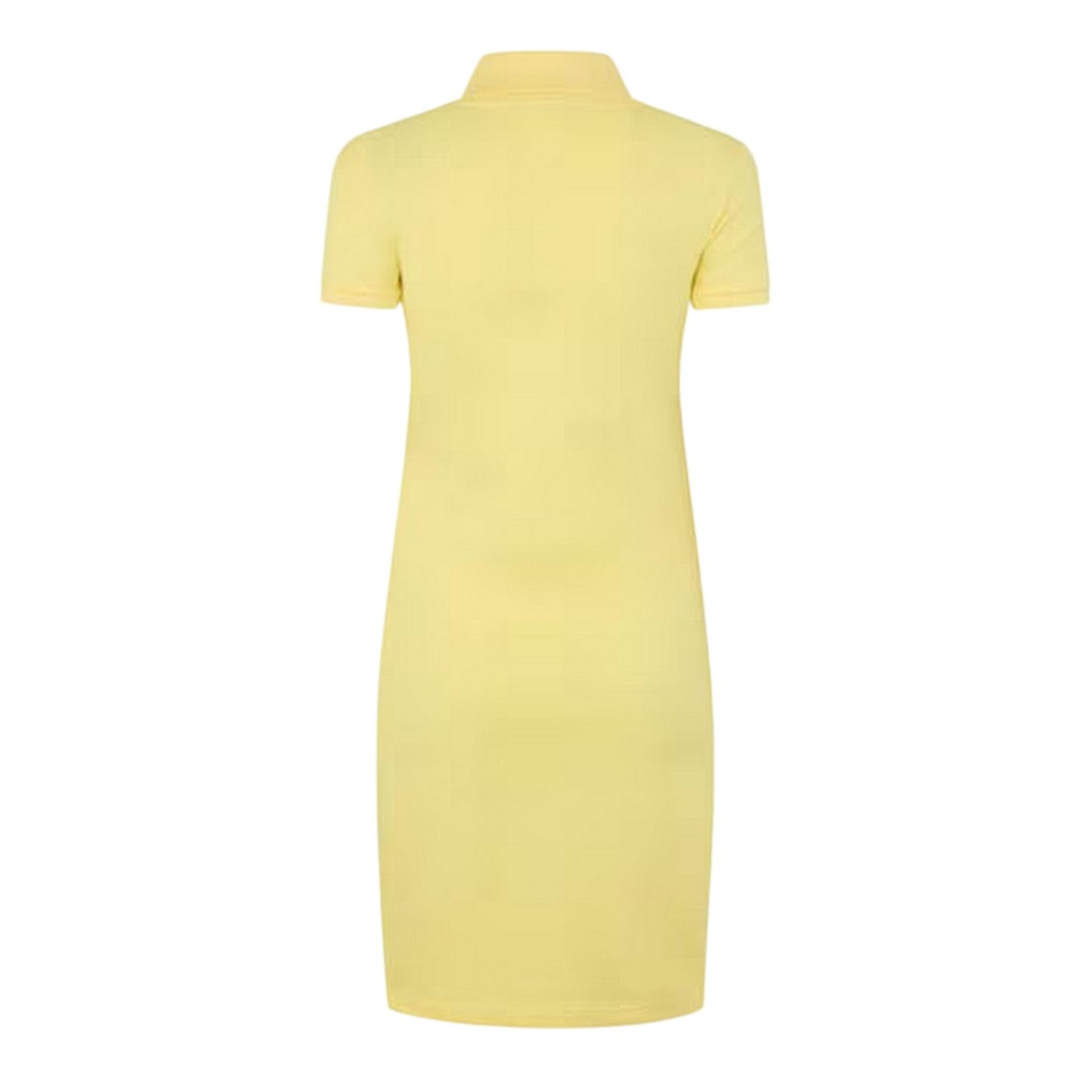 Yellow - Back - Lacoste Womens-Ladies Collared Polo Shirt Dress