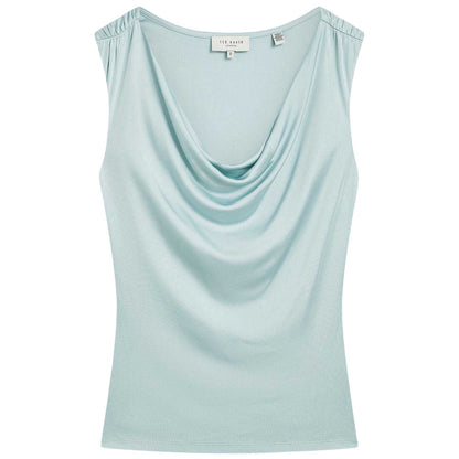 Sky Blue - Front - Ted Baker Womens-Ladies Cowl Neck Sleeveless Top