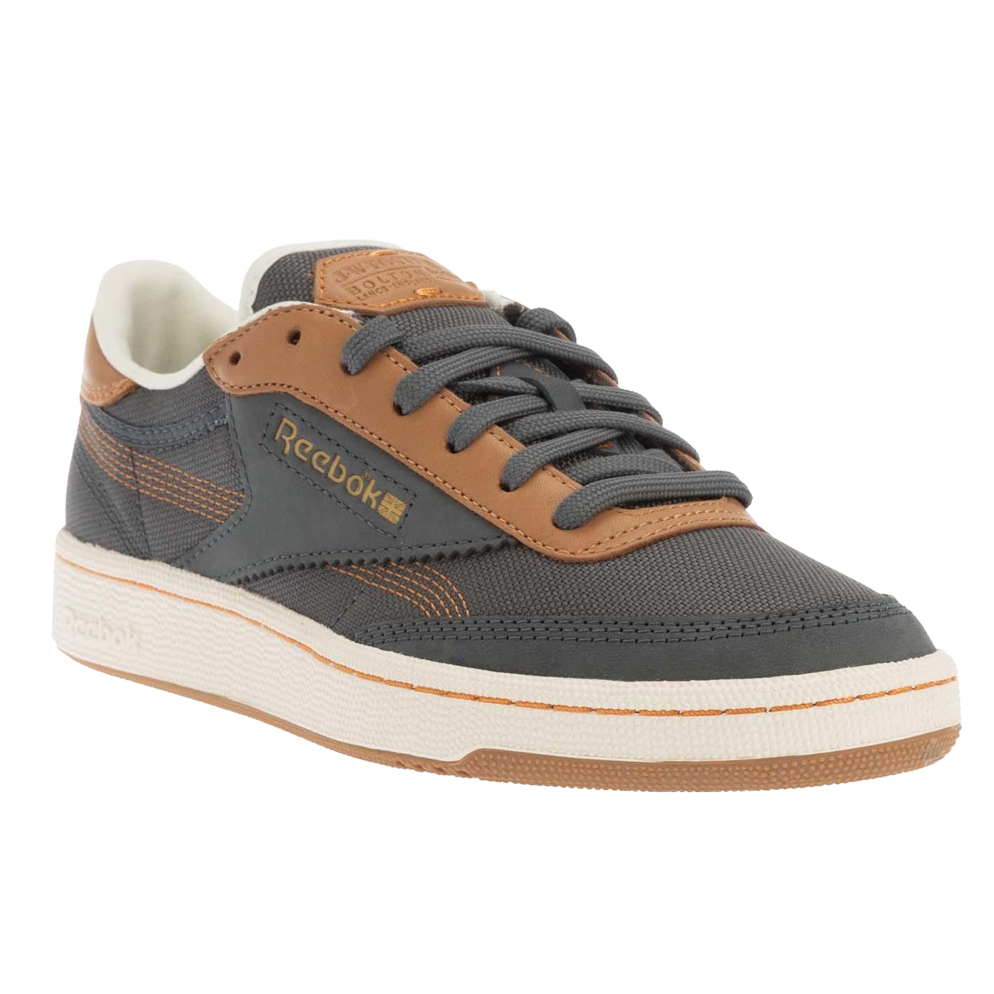 Grey - Front - Reebok Mens Club C 85 Vintage Leather Trainers